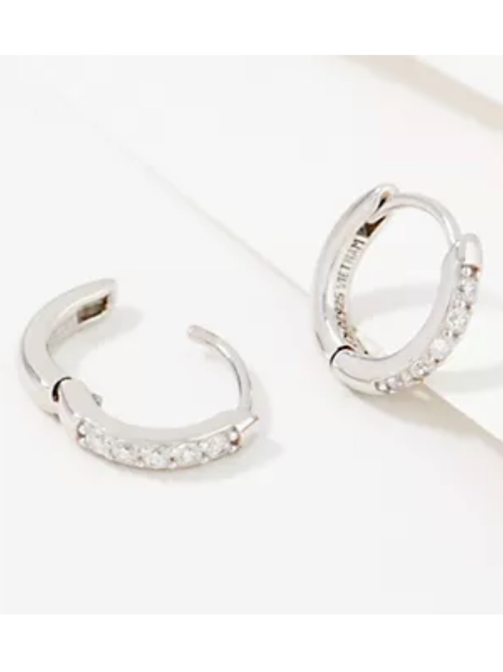 Diamonique x Courtney Khondabi 11mm Huggie Hoops, 925 Sterling Silver